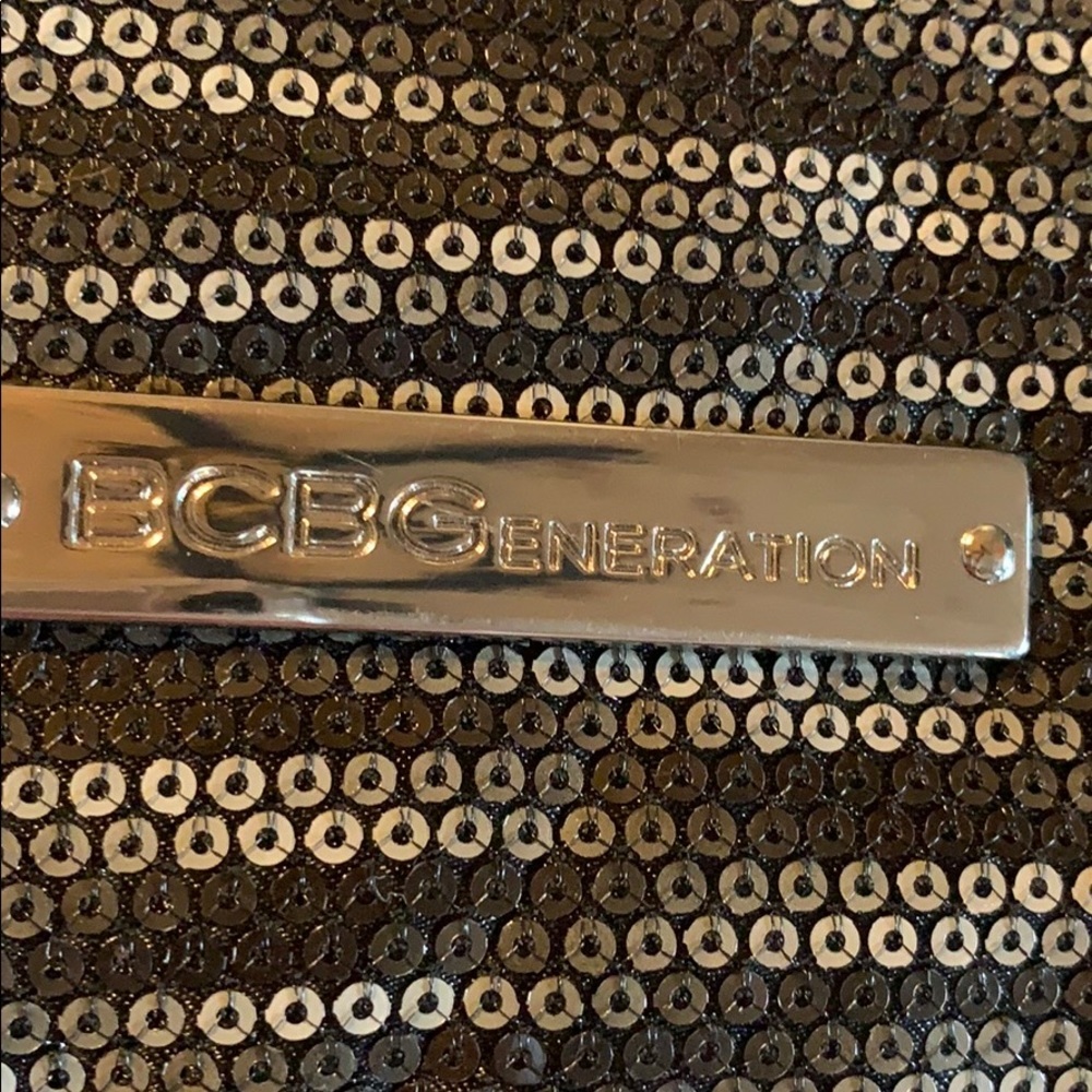 Bcbgeneration Sequined Clutch Blk/Gray/Silver Bag - image 4